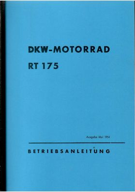 Betriebsanleitung DKW RT 175, Motorrad, Oldtimer