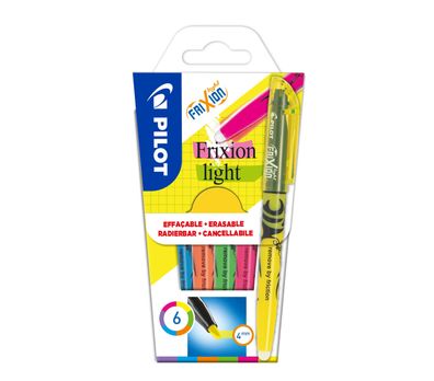 Pilot 4136SG6 Textmarker FriXion Light Soft - M, 6er Etui pastell