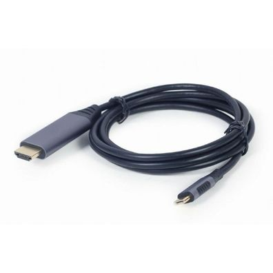 gembird USB-Typ-C-auf-HDMI-Adapter, Grau, 1,8 m