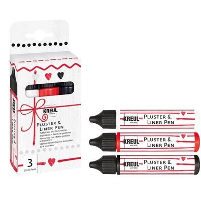 KREUL 49830 KREUL Pluster & Liner Pen, 3er Set