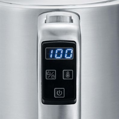 Severin WK 3418 Wasserkocher - 1,7 L, digital, Edelstahl-schwarz