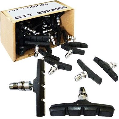 Bremsschuh Fibrax, V-Brake , symm, schwarz, 70 mm, 25 Paar in Box, Fasi, 806100006