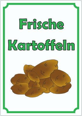 Werbeaufkleber Aufkleber Kartoffeln Hochkant