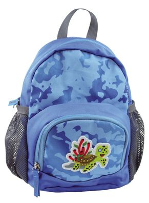 DONAU 7291100-75 DONAU Kindergartenrucksack Mini Schildkröte Kunstfaser blau