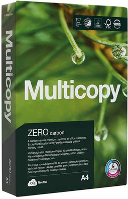 MultiCopy 2100004938 Multifunktionspapier Zero - A4, 80 g/qm, hochweiß, 500 Blatt