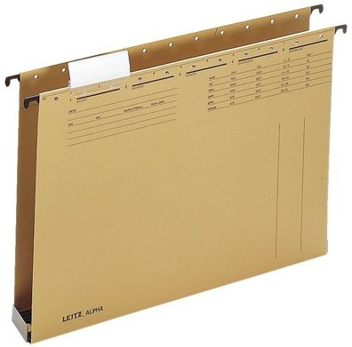 Leitz 1942-00-00 25er Hängesammler ALPHA®, Seitenbegrenzung, Kunststoffboden 40mm, Na