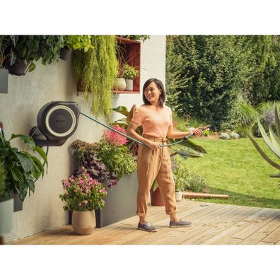Gardena 18612-20 Gardena Wand-Schlauchbox RollUp M (weiß) 20 m