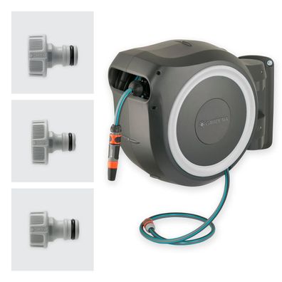 Gardena 18632-20 Gardena Wand-Schlauchbox RollUp XL (weiß) 35 m