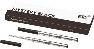 Montblanc® 116189 Kugelschreibermine - F, 2 Minen, mystery black