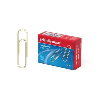 Büroklammern 28mm Metall kratzfrei & extra stark 100 Stk. messing Gold