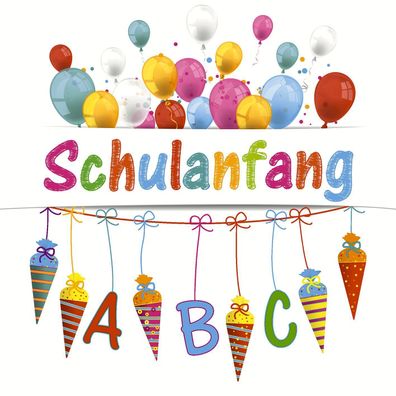 Paper+Design 210220 Lunchservietten Schulanfang - 33 x 33 cm, 20 Stück