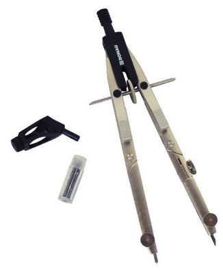 DONAU 5500100-05 Schnellverstellzirkel, 170 mm mit Drucktasten und Mittelrad