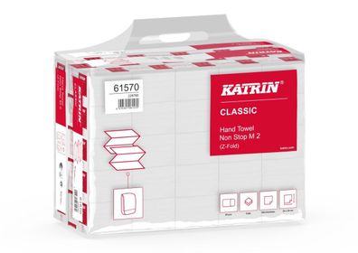 KATRIN® 61570 Falthandtuch Classic - Z-Falz, hochweiß, 4000 Blatt