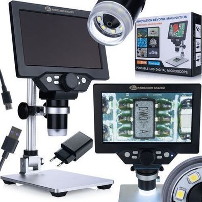 Rosfix Digitalmikroskop NanoZoom AX1200 – 7" LCD, 1200x, 12MP, Full HD