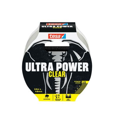 tesa® 56496-00000-00 Gewebeband Reparaturband Ultra Power Clear - 10 m x 48 mm, trans