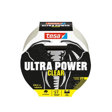 tesa® 56497-00000-00 Gewebeband Reparaturband Ultra Power Clear - 10 m x 48 mm, trans