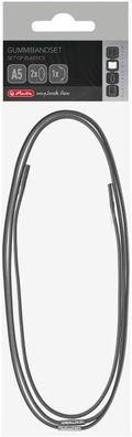 herlitz 50033843 Gummiband-Ersatzset my. book flex A5, anthrazit