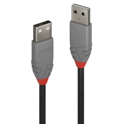 Lindy 36695 Lindy USB 2.0 Kabel Typ A/A Anthra Line M/M 5m
