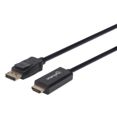 Manhattan 153201 Manhattan 4K@60Hz DisplayPort auf HDMI-Kabel 1,8m schwarz