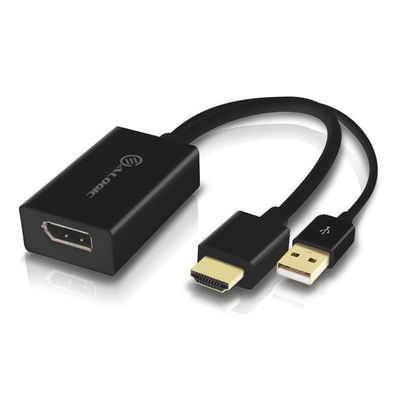 Alogic HDDPU-ACTV Alogic Adapter Converter HDMI to DisplayPort M/F schwarz