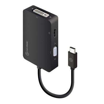 Alogic Ucvgdvhd-adp Alogic Adapter USB-C 3In1 -> HDMI VGA schwarz
