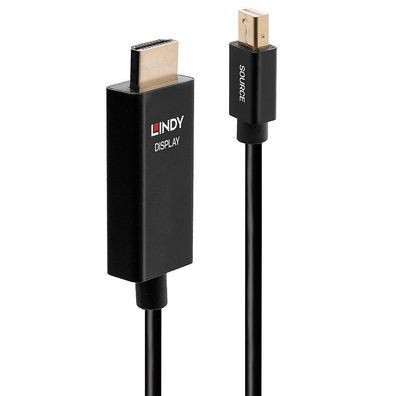 Lindy 40922 Lindy 2m Mini-DisplayPort an HDMI Adapterkabel mit HDR