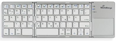 MediaRange MROS133 Funk-Tastatur - faltbar, silber