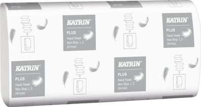 KATRIN® 61563 Falthandtuch Plus - W-Falz, hochweiß, 2250 Blatt