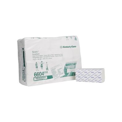 SCOTT 6604 Falthandtuch - 2-lagig, weiß, V-Falz, 3.800 Tücher