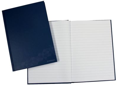 DONAU 1340005-10 Geschäftsbuch - A5, 96 Blatt, 70 g/qm, liniert, blau