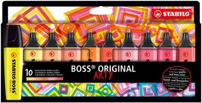 STABILO® 70/10-1-20 Textmarkeretui BOSS® Original Etui ARTY - sortiert, Etui mit 10 S