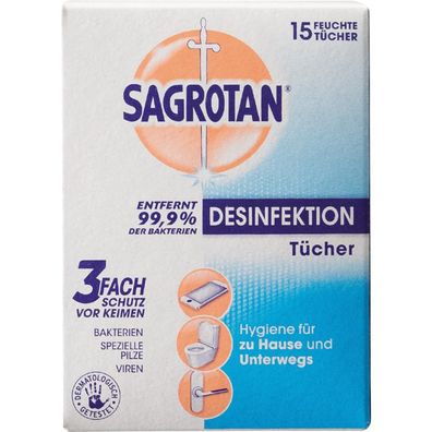 SAGROTAN® 020130 SAGROTAN® Desinfektionstücher 15 Tücher