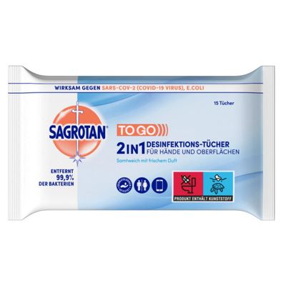 SAGROTAN® 3025706 SAGROTAN® Desinfektionstücher 15 Tücher