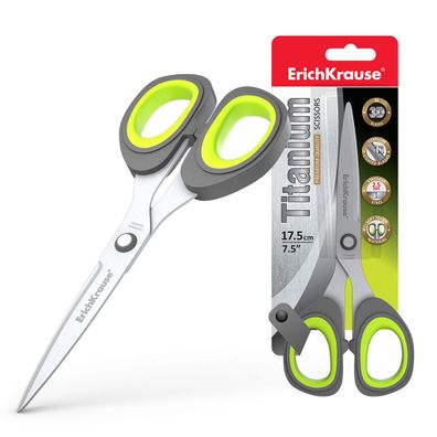 Titanium Schere 17,5cm mit erweitertem Schneidwinkel - extra scharf