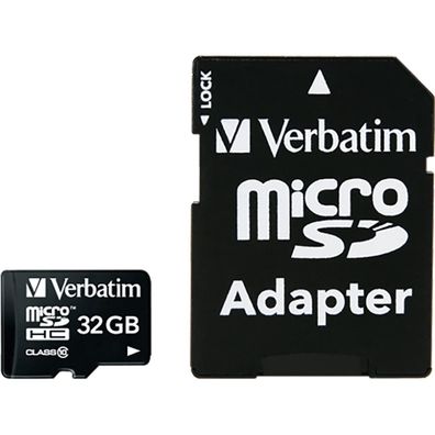 Verbatim 44083 Verbatim microSDHC 32GB Class 10 UHS-I incl Adapter
