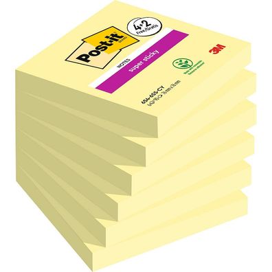 Post-it® 7100259321 4 + 2 GRATIS: Post-it® Super Sticky Notes Haftnotizen extrastark
