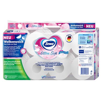 Zewa 39105 Zewa Toilettenpapier Ultra Soft 4-lagig 8 Rollen