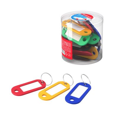 Schlüsselanhänger beschriftbar verschiedene Farben 12 Stück