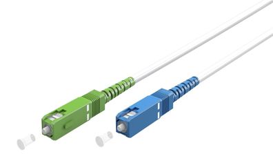 Goobay 59622 Glasfaserkabel (FTTH), Singlemode (OS2) White, weiß (Simplex), 10 m Lich