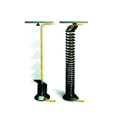 Kabelspirale schwarz vertikal Kabelkanal Kunststoff 120cm