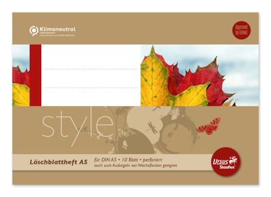 Staufen® style 075510 Löschblattheft perforiert A5 10 Blatt 80g/qm