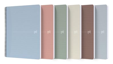 Oxford 400154145 Spiralbuch My Rec'Up - A4, 5 mm kariert, 50 Blatt, sortiert, Scribze