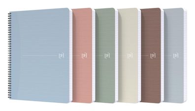 Oxford 400154143 Spiralbuch My Rec'Up - A4, 5 mm kariert, 90 Blatt, sortiert, Scribze