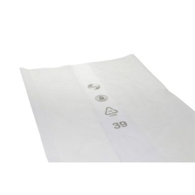DEISS 99033 Müllsack Recycling - 1.000 Liter, transparent, 50 Stück, Recycling-LDPE