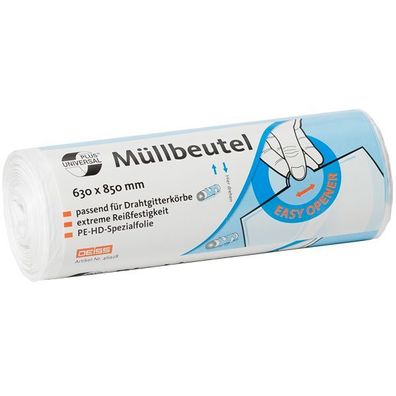 DEISS 46922 Hygienebeutel Universal - weiß, HDPE, 30 Stück