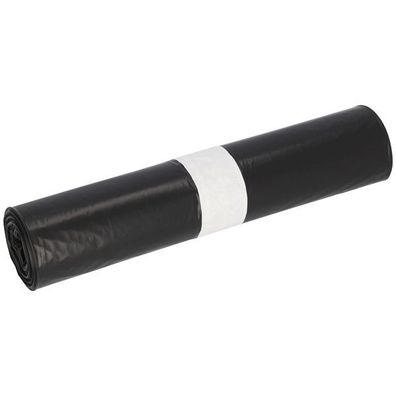 DEISS 95059 Müllsack Recycling - 60 Liter, 25 Stück, schwarz, Recycling-LDPE