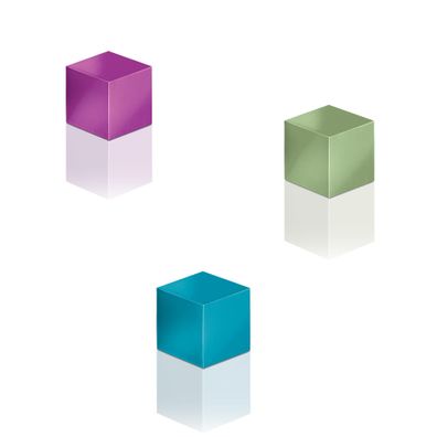 SIGEL BA727 SuperDym-Magnete C5 "Strong", Cube-Design, sortiert, 3 Stück