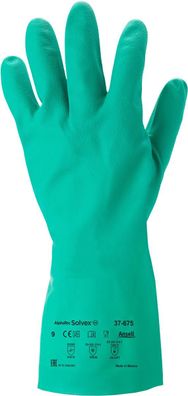 Ansell 600012860-100 / 37-675 Chemikalienhandschuh AlphaTec® Sol - Größe 10, grün, 12