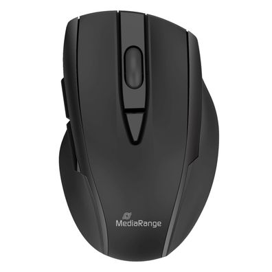 MediaRange MROS217 Maus MROS217 - optisch Funkmaus, 5-Tasten, kabellos, schwarz