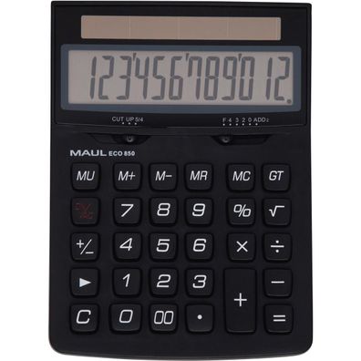 Maul 72688 90 Tischrechner Solar ECO 850 - 12-stellig, schwarz
